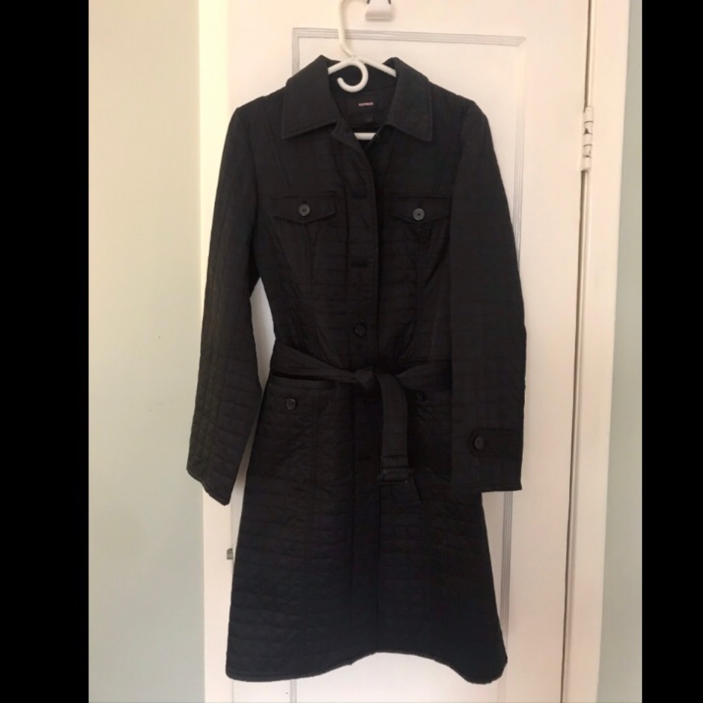 Express black trench coat